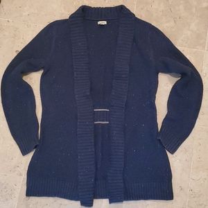 LL Bean open front knit cardigan